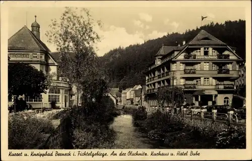 Ak Bad Berneck im Fichtelgebirge Bayern, Ölschnitz, Kurhaus, Hotel Bude