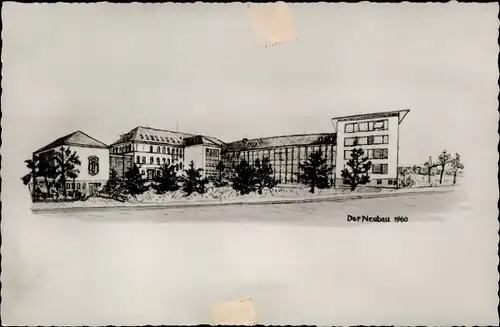 Künstler Ak Seifert, Stud.-Rat, Simmern im Hunsrück, Staatliches Gymnasium, Neubau 1960