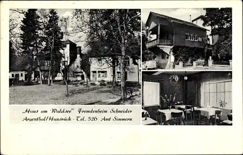 Ak Argenthal im Hunsrück, Haus am Waldsee, Fremdenheim Schneider