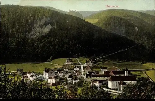 Ak Beuron an der Donau Württemberg, Ort mit Umgebung