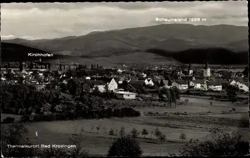 Ak Bad Krozingen im Breisgau Schwarzwald, Panorama, Kirchhofen, Schauinsland