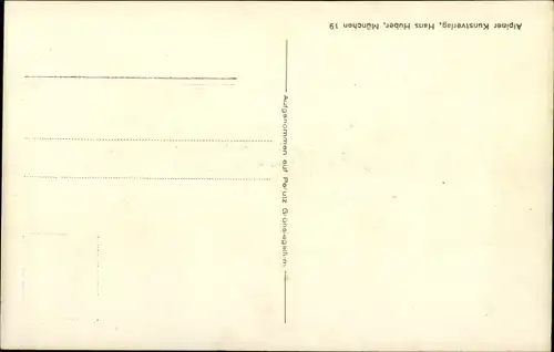 Ak Zugspitzbesteigung durchs Höllental, Am Brett, Bergsteiger an einer Steilwand