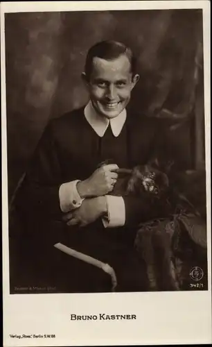 Ak Schauspieler Bruno Kastner, Portrait, Pekingese