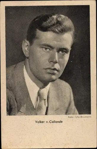 Ak Schauspieler Volker von Collande, Portrait