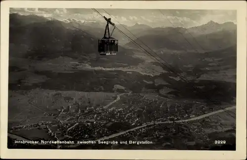 Ak Innsbruck in Tirol, Nordkettenbahn zwischen Seegrube und Bergstation