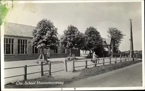 Ak Hoornsterzwaag Friesland Niederlande, Chr. School