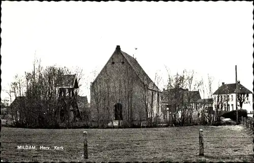 Ak Mildam Friesland Niederlande, Herv. Kerk