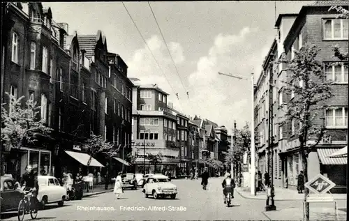 Ak Rheinhausen Duisburg im Ruhrgebiet, Friedrich Alfred Straße, Geschäfte