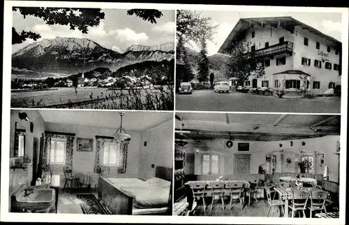 Ak Oberaudorf am Inn Oberbayern, Gasthof zum Ochsenwirt, Teilansicht vom Ort