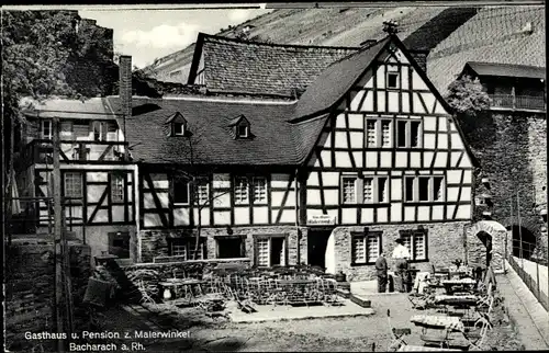 Ak Bacharach am Rhein, Gasthof zum Malerwinkel