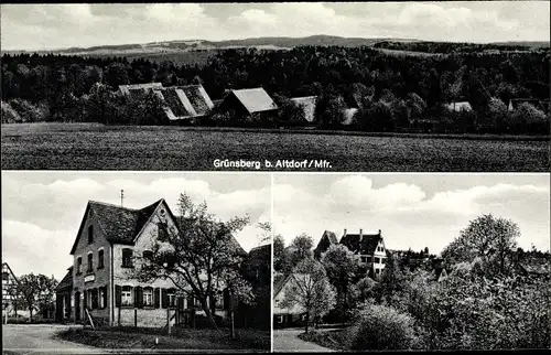 Ak Grünsberg Altdorf bei Nürnberg Mittelfranken, Bäckerei von Karl Denzer, Totalansicht