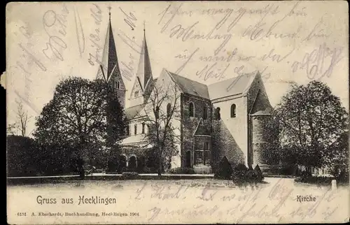 Ak Hecklingen Salzlandkreis, Kirche