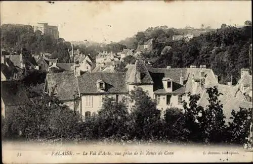 Ak Falaise Calvados, Le Val d'Ante, vue prise de la Route de Caen