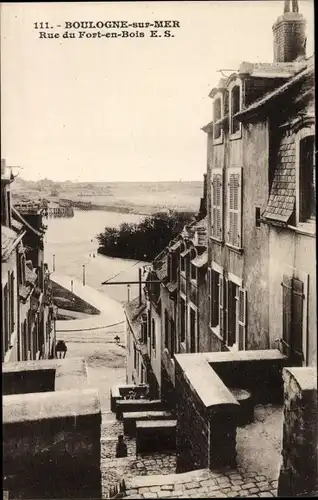 Ak Boulogne sur Mer Pas de Calais, Rue du Fort en Bois