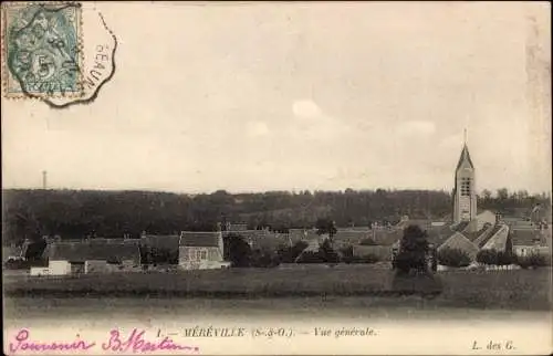 Ak Mereville Essonne, Vue generale