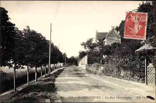 Ak Hardricourt Yvelines, La Rue Chantereine