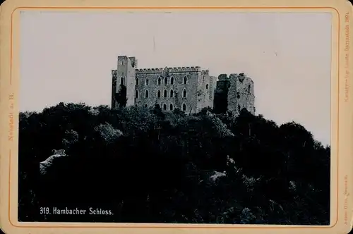 Kabinettfoto um 1895, Neustadt an der Haardt Neustadt an der Weinstraße, Hambacher Schloss