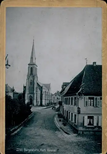 Kabinettfoto Bad Bergzabern Rheinland Pfalz, Kath. Kirche