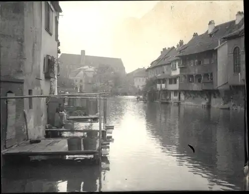 Foto Erfurt in Thüringen, Wasserpartie, Häuserfassaden