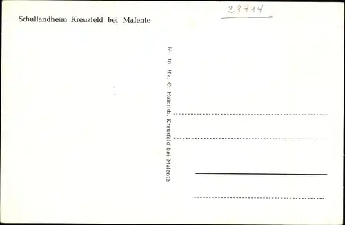 Ak Kreuzfeld Malente in Ostholstein, Schullandheim, Straßenpartie