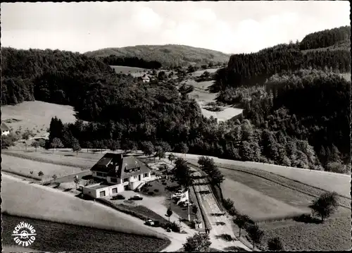 Ak Ottoschwanden Freiamt im Schwarzwald, Passhöhenhotel Pflingsteck, Luftbild