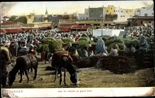 Ak Tanger Marokko, Jour du marche au grand Soko