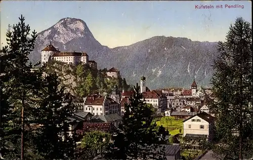 Ak Kufstein in Tirol, Blick auf den Ort, Pendling