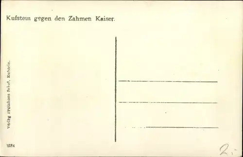 Ak Kufstein in Tirol, Ort gegen den Zahmen Kaiser