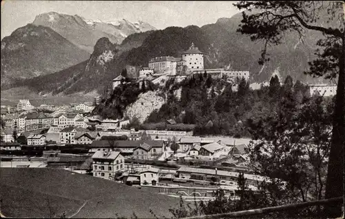 Ak Kufstein in Tirol, Gesamtansicht mit Kaisergebirge