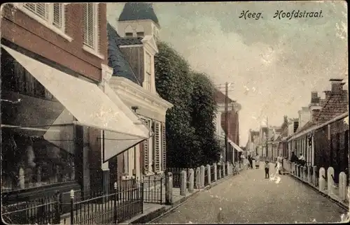 Ak Heeg Friesland Niederlande, Hoofdstraat