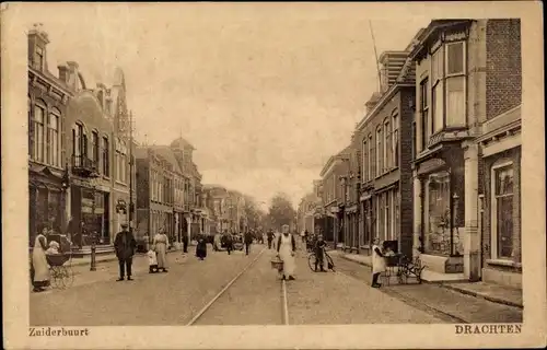 Ak Drachten Friesland Niederlande, Zuiderbuurt