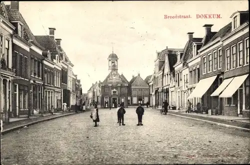 Ak Dokkum Dongeradeel Friesland Niederlande, Gr. Breedstraat