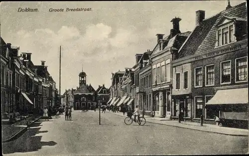 Ak Dokkum Friesland, Groote Breedstraat