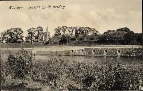 Ak Naarden Nordholland Niederlande, Gezicht op de vesting