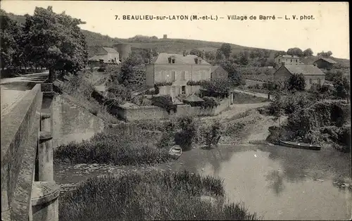 Ak Barré Beaulieu sur Layon Maine et Loire, Village