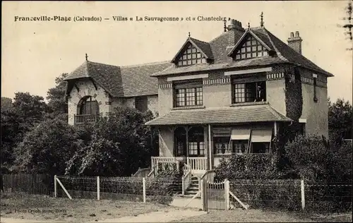 Ak Franceville Plage Calvados, Villas La Sauvageonne et Chantecler