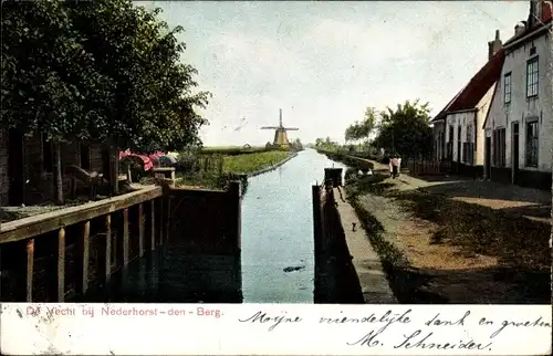 Ak Nederhorst den Berg Nordholland, De Vecht, Molen