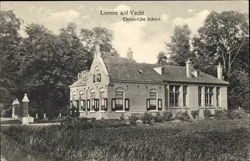 Ak Loenen aan de Vecht Utrecht, Christelijke School