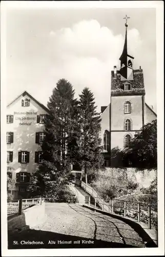Ak Bettingen Kanton Basel Stadt, Sankt Chrischona, Alte Heimat, Kirche