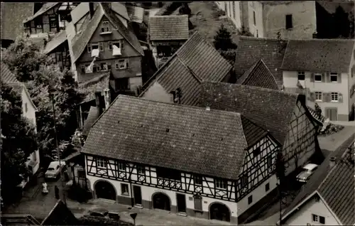 Ak Weiler Keltern, Luftbild vom Rathaus