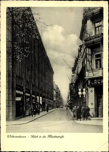 Ak Wilhelmshaven in Niedersachsen, Blick in die Marktstraße