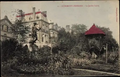 Ak Clermont Ferrand Puy de Dôme, Le Jardin Lecoq