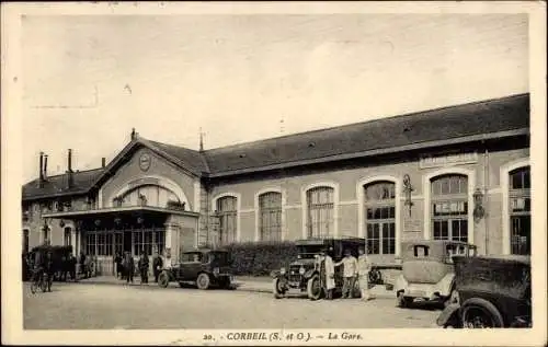 Ak Corbeil Essonne, La Gare
