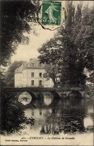 Ak Étréchy Essonne, Le Chateau de Gravelle