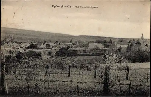 Ak Epone Yvelines, Vue prise des Ligneux