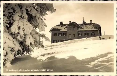 Ak Niederösterreich, Tirolerkogel mit Annabergerhaus, Winter