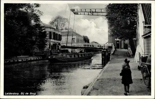 Ak Leiderdorp Südholland, Bij de Brug