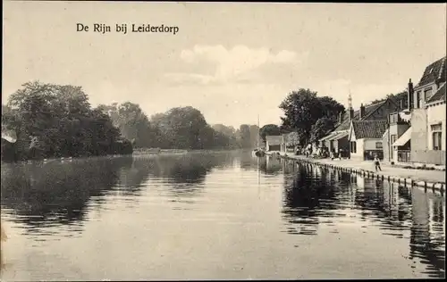 Ak Leiderdorp Südholland, De Rijn