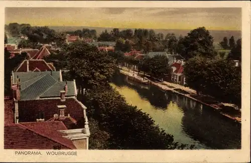 Ak Woubrugge Jacobswoude Südholland, Panorama