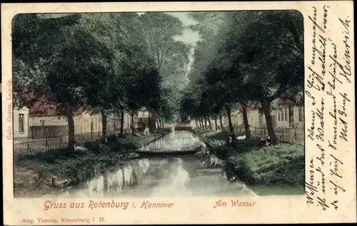 Ak Rotenburg an der Wümme, Blick aufs Wasser